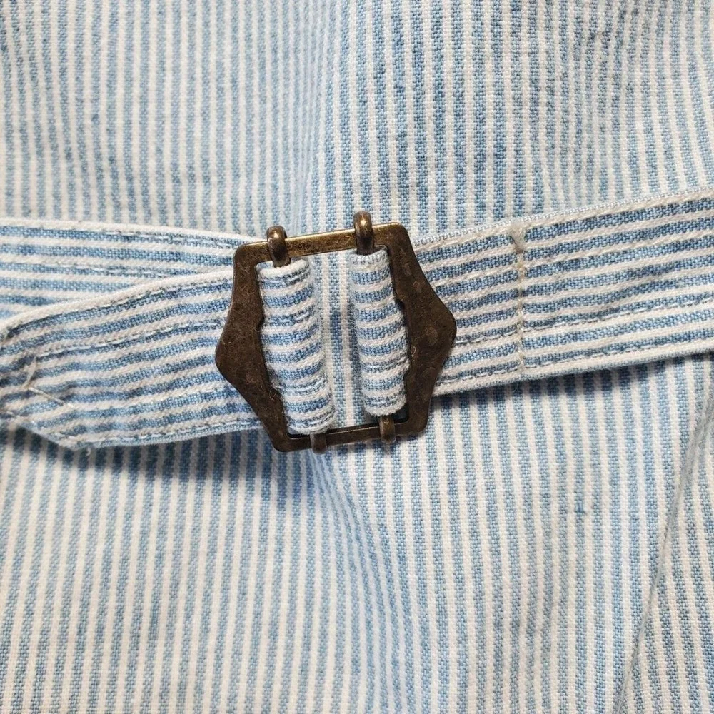 VTG Lizwear Denim Vest Womens S Light Blue Embroidered Floral Boho Cottagecore - Picture 6 of 9